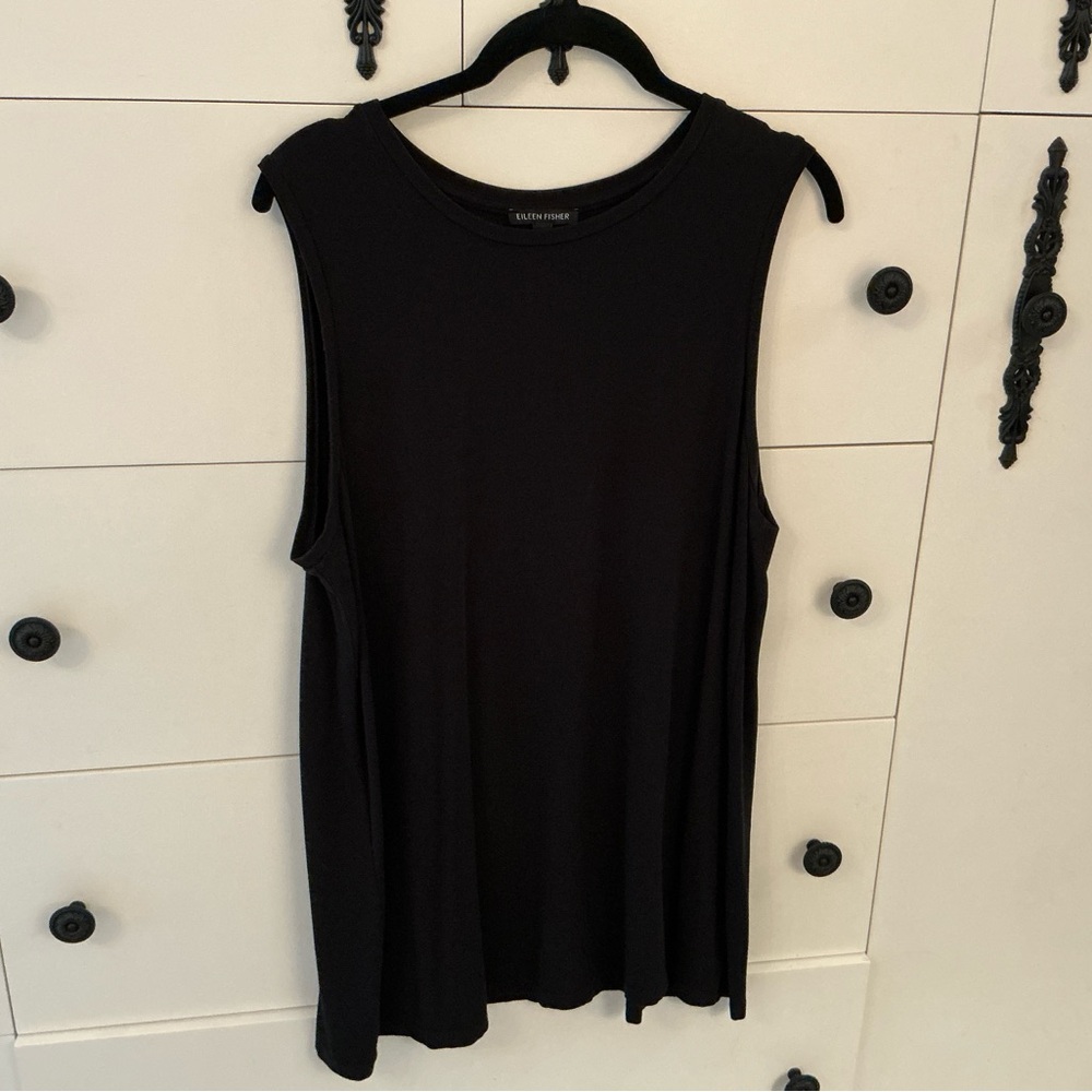 Eileen Fisher Black Long Tank